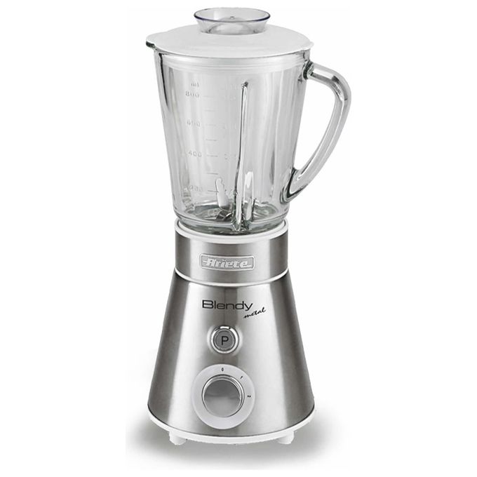 FRULLATORE ARIETE BLENDY METAL, Potenza 300 W, Caraffa da 0.8 l, 2 velocità, - Lame in acciaio inox - Piedini antiscivolo, metal