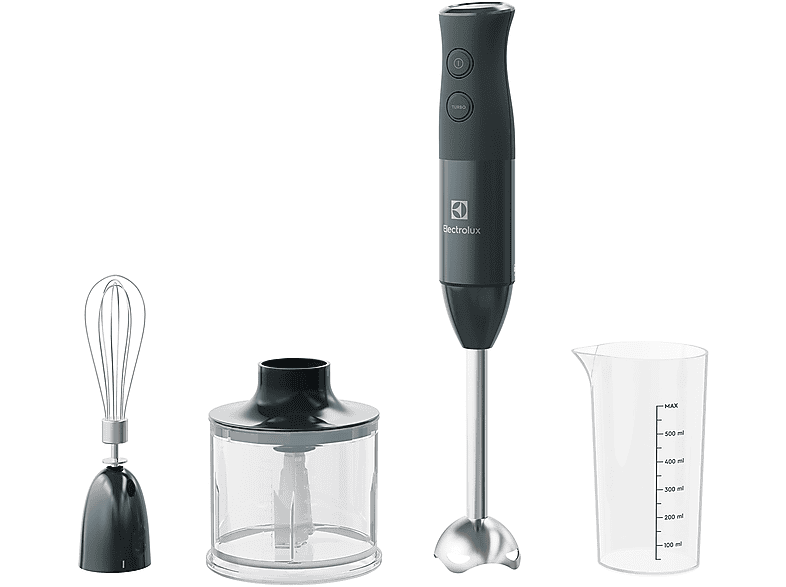 FRULLATORE ELECTROLUX E4HB1-6GG, Potenza 600 W, Caraffa da 0.6 l, 2 velocità, Plastica priva di BPA, Lame in acciaio inox, Nero