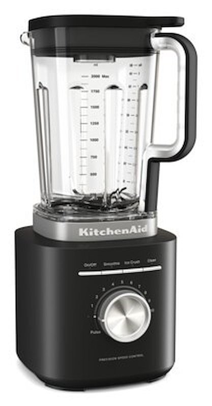 FRULLATORE KITCHENAID 5KSB2073EBM, Potenza 1700 W, Caraffa da 2 l, 10 velocità, Tritan privo di bisfenolo A, Lama asimmetrica in acciaio inox; Lavabile lavastoviglie., matte black