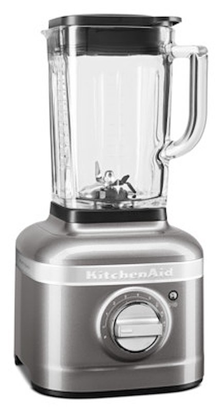 FRULLATORE KITCHENAID 5KSB4026EMS, Potenza 1200 W, Caraffa da 1.4 l, 5 velocità, Vetro, Asimmetrica in acciaio inox, silver