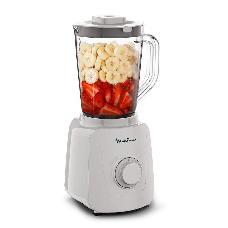 FRULLATORE MOULINEX Blendforce Ess LM410B, Potenza 450 W, Caraffa da 1 l, 2 velocità, Plastica, Acciaio inossidabile, Grigio