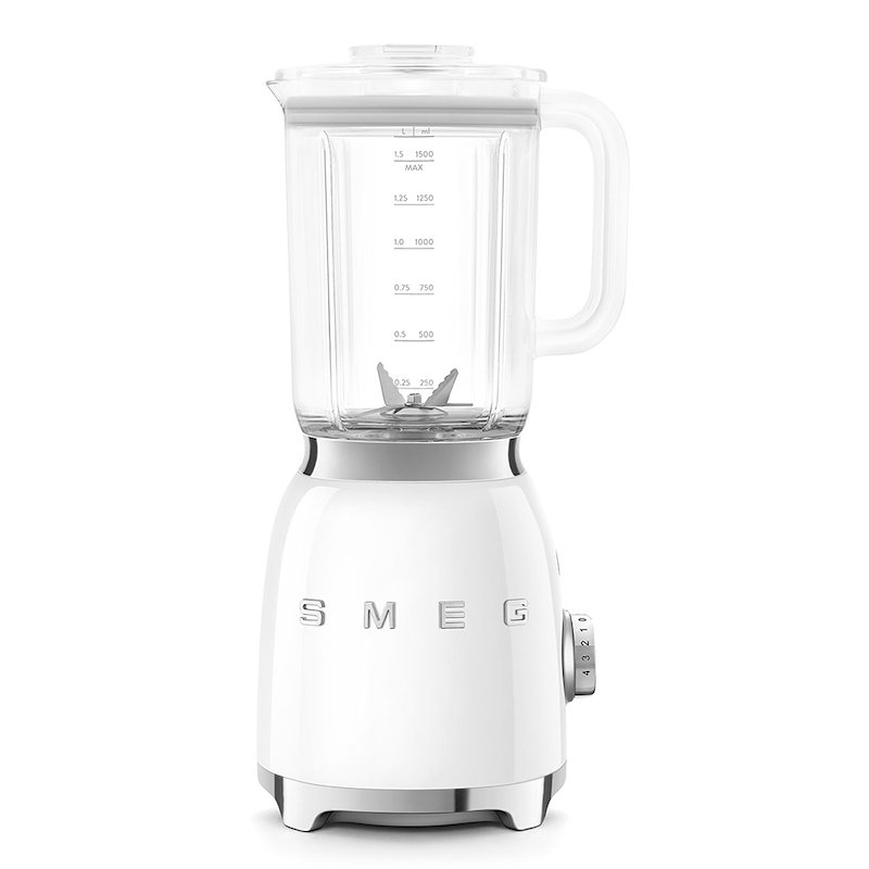 FRULLATORE SMEG BLF03WHEU, Potenza 800 W, Caraffa da 1.5 l, 4 velocità, Plastica, Acciaio inox, BIANCO