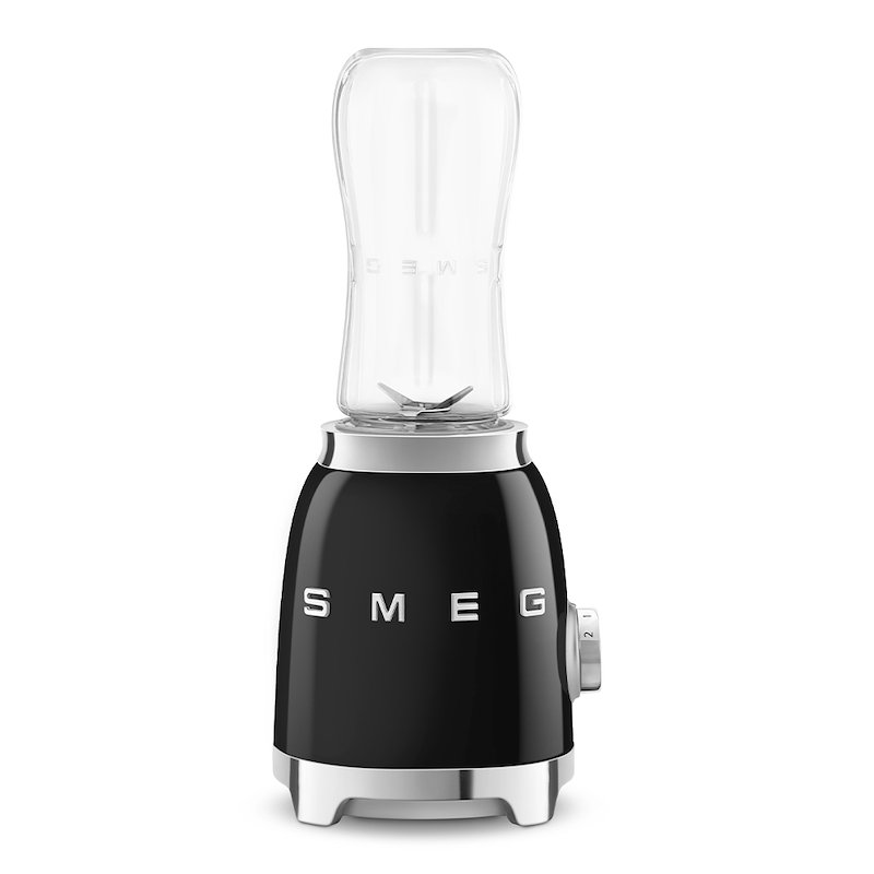 FRULLATORE SMEG PBF01BLEU, Potenza 300 W, Caraffa da 0.6 l, 2 velocità, Tritan Renew senza BPA, Doppia lama in acciaio inox, nero