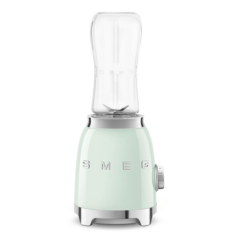 FRULLATORE SMEG PBF01PGEU, Potenza 300 W, Caraffa da 0.6 l, 2 velocità, Tritan Renew senza BPA, Doppia lama in acciaio inox, verde pastello