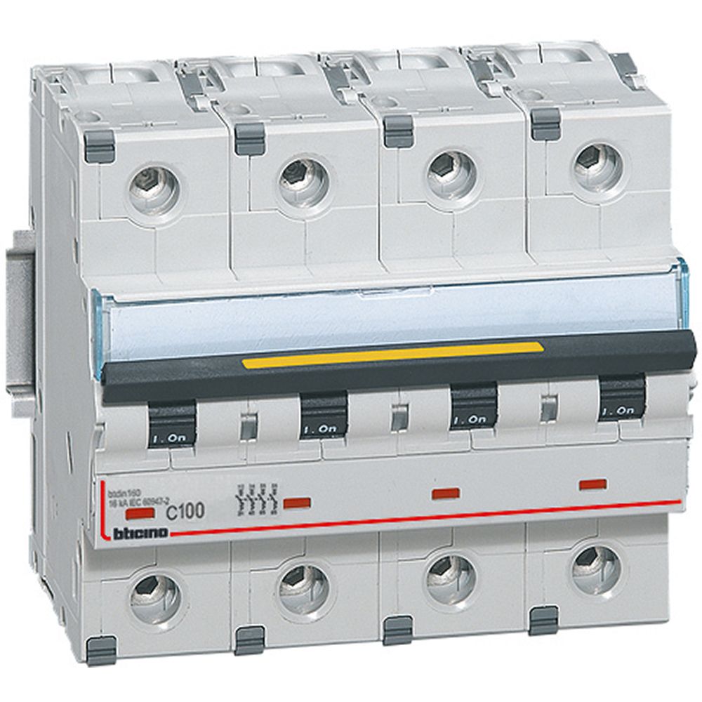 Ft84c100 Interruttore Magnetotermico Modulare Btdin160 4p 100a Curva C - Bticino