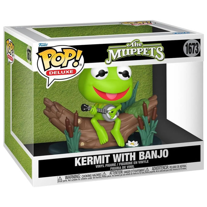 Funko 75853 The Muppets Pop! Deluxe Figura Vinile Kermit con Banjo 9 cm