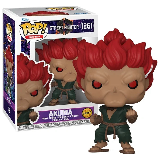 Funko 93537 POP! Games Street Fighter 6 Akuma con variante chase 11.9 cm colore Rosso