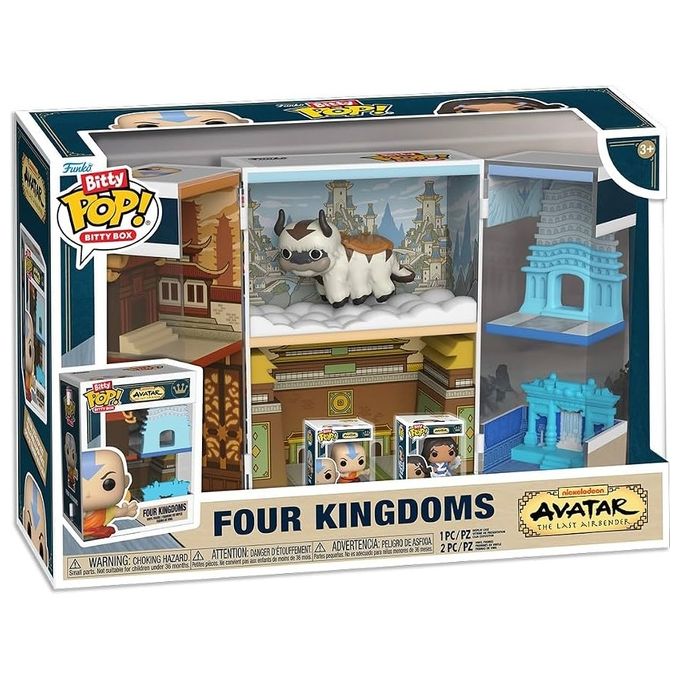 Funko 93562 Bitty Pop! Box Avatar The Last Airbender - Kingdoms Aang And Princess Yue Playset con 2 Mini Figure 0,9 Pollici (2,2 cm) in Vetrina Espositiva da Collezione colore Multicolore