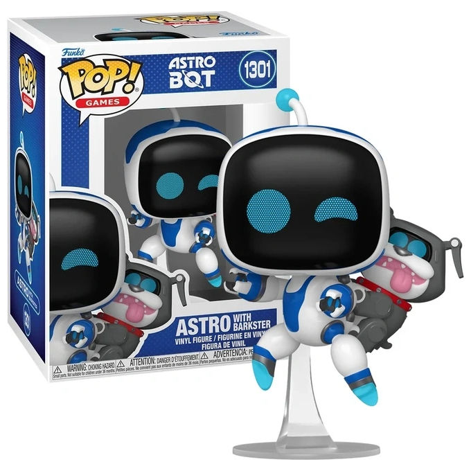 Funko 93671 POP! Games Astro Bot Astro con Barkster Statuetta in Vinile Colore Multicolore