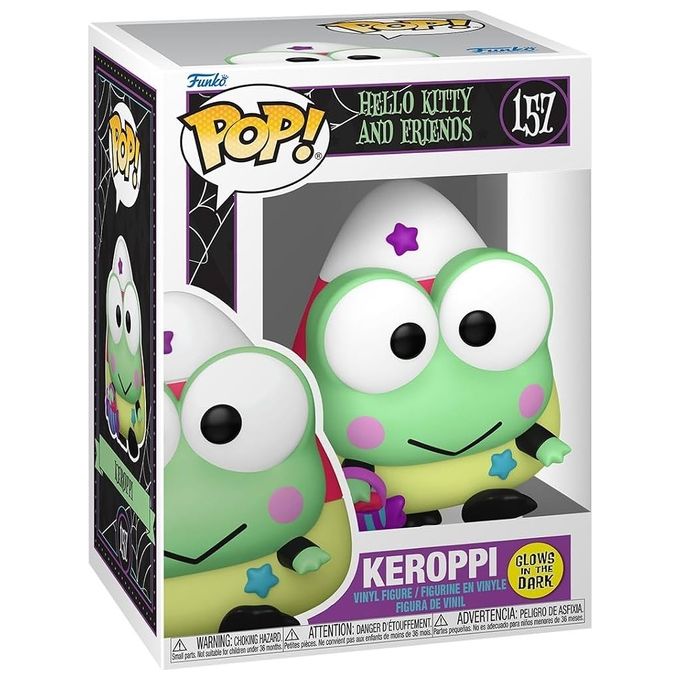 Funko 94577 Sanrio Funko Pop Vinyl Figure Keroppi Spooky Glow in the Dark 9.7 cm colore Multicolore Funko 94577 Sanrio Funko Pop Vinyl Figure Keroppi Spooky Glow in the Dark 9.7 cm colore Multicolore