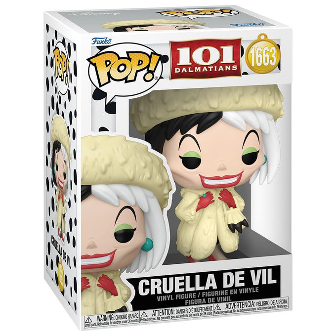 Funko, Pop! Disney Crudelia De Vil, La Carica dei 101, Figura da Collezione, Vinile, con Possibilita' di Chase