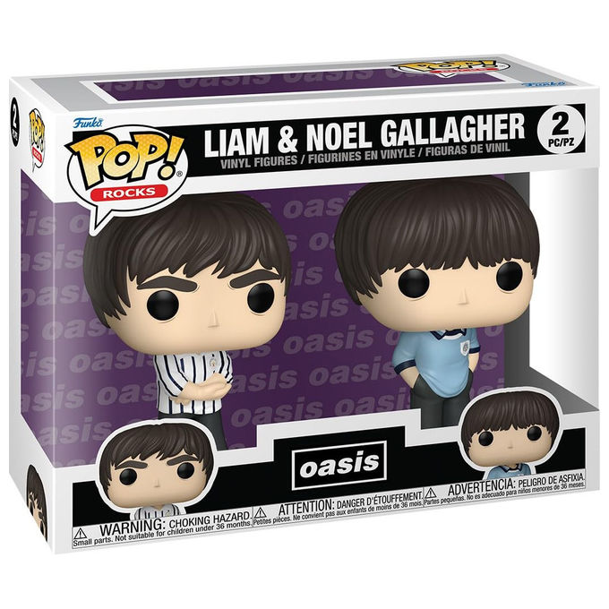 Funko Pop! Rocks, Oasis Liam and Noel Gallagher, 2 Pack, Figura da Collezione