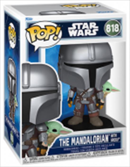 Funko - Pop Star Wars The Mandalorian W/grogu 818 - 90443, N.d.