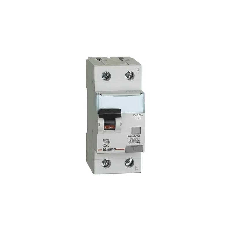 Ga8813Ac25 Interruttore Magnetotermico Differenziale Salvavita 1P+N Tipo a 25A Ga8813Ac25 Interruttore Magnetotermico Differenziale Salvavita 1P+N Tipo a 25A