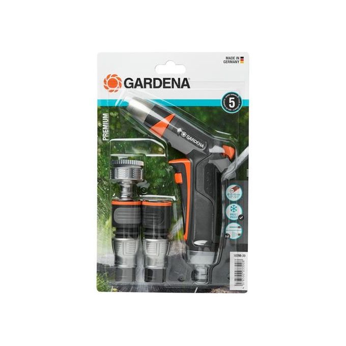 GARDENA 18298-20 Set Base Premium Connettore per Pistola Irrigatore Plastica Grigio Arancione colore Grigio Arancione