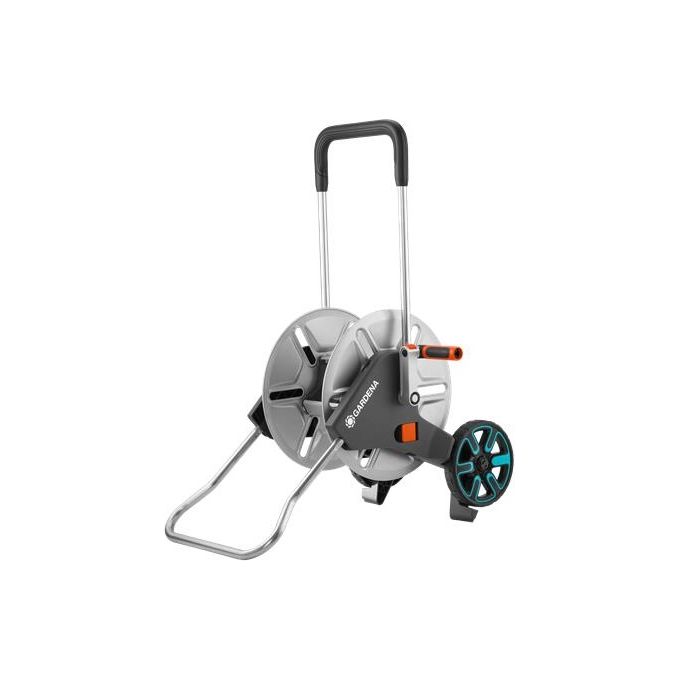 Gardena 18541-20 AquaRoll M Metal Carrello Avvolgitubo Manuale capacita' 60 m tamburo in metallo manovella ergonomica colore Argento