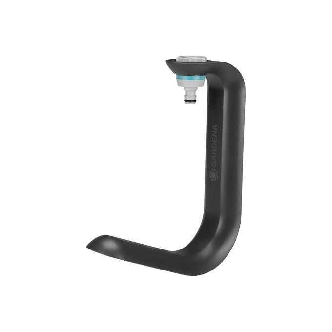 Gardena 18590-20 Liano TapFix Supporto per Tubo da Giardino fino a 20 m Montaggio Senza Viti Resistente UV e Gelo colore Nero