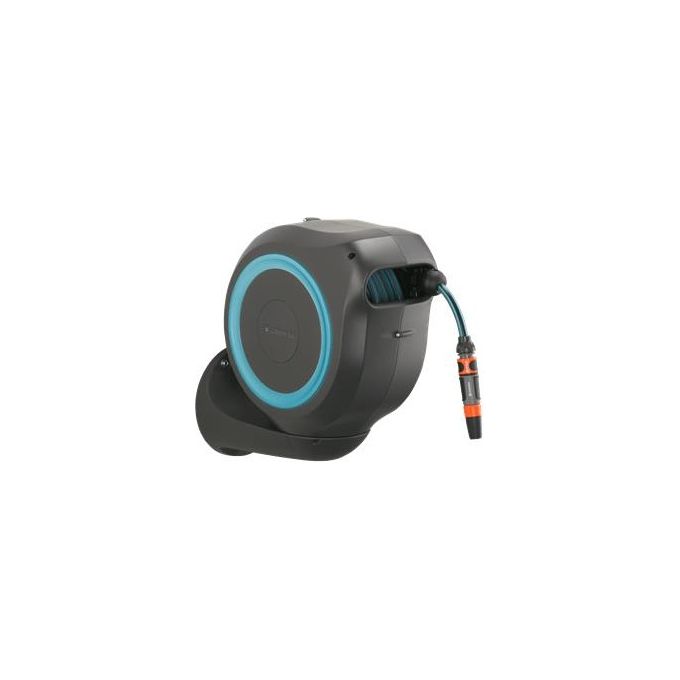 Gardena 18610-20 RollUp M Avvolgitubo a Parete Automatico 20 m 11 mm Rotazione 180° RollControl colore Turchese