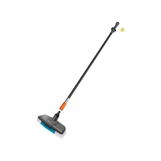 Gardena 18826-20 Set di Pulizia con Manico 90 cm e Idrospazzola Soft per Superfici Delicate con Anelli Detergenti colore Nero Gardena 18826-20 Set di Pulizia con Manico 90 cm e Idrospazzola Soft per Superfici Delicate con Anelli Detergenti colore Nero