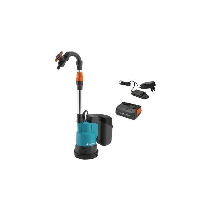 Gardena 2000-2 18V P4A KIT_ Pompa a Cisterna Acqua Piovana a Batteria