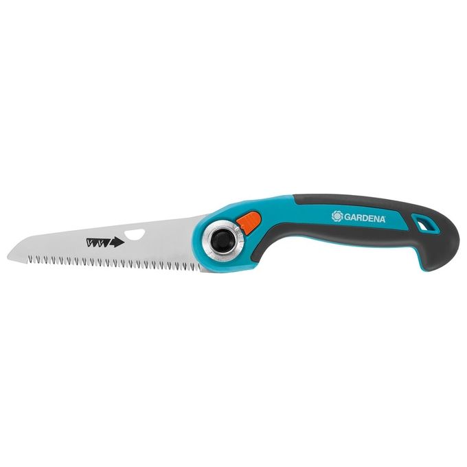 Gardena 8742-20 Segaccio Pieghevole Lama 135 mm con Dente a Trazione Giapponese e Impugnatura Ergonomica colore Nero Blu Grigio