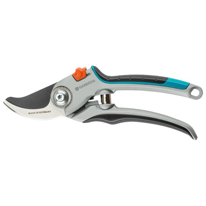 GARDENA 8906-20 Comfort Forbici da Giardino Bypass Lama Intercambiabile Tensione Regolabile Impugnatura Ergonomica Blocco Sicurezza Monomano colore Grigio Turchese