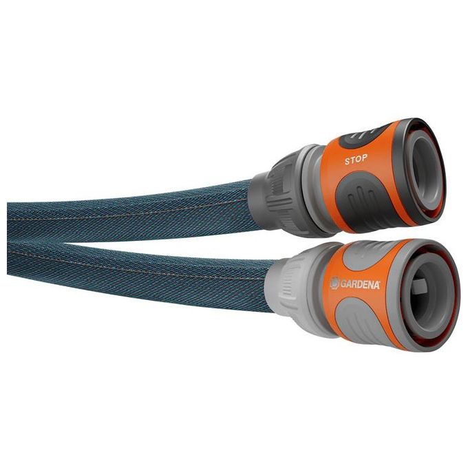 Gardena LIANO Xtreme Set Tubo da Giardino in Tessuto 30 m 13 mm 35 bar Antigelo Resistente UV colore Nero Grigio