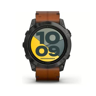 Garmin Epix Pro (Gen 2) Sapphire 51mm nero/titanio grigio carbone DLC cinturino Chestnut Leather (010-02804-30) - Ricondizionato - ottimo - Grade A