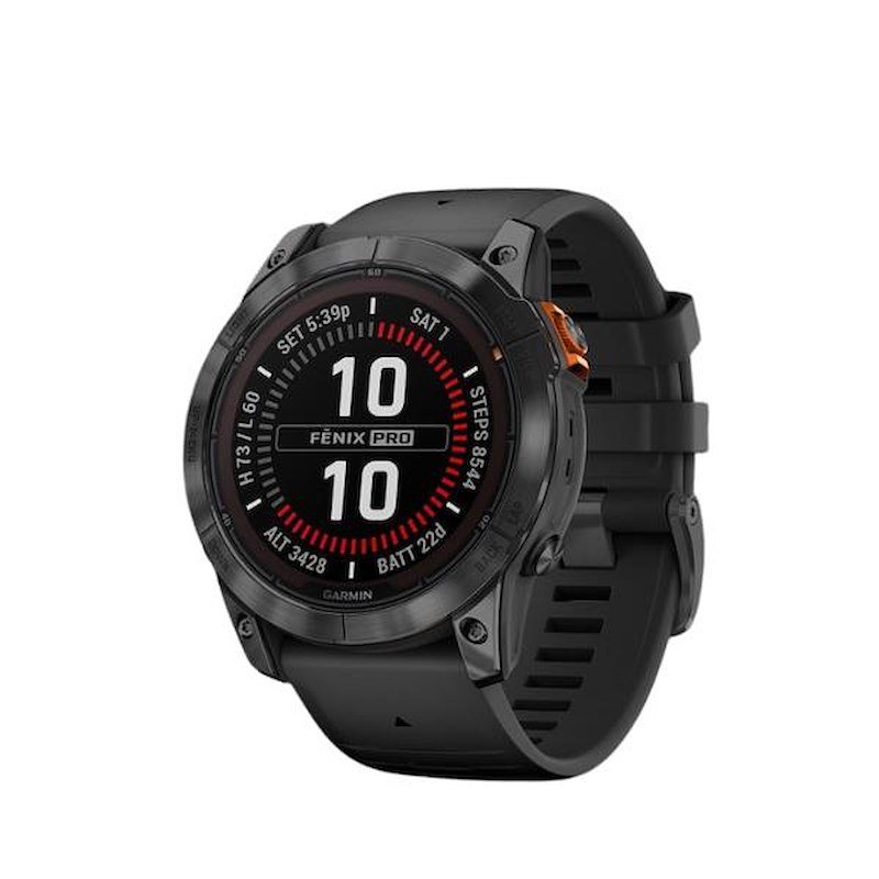 Garmin - Smartwatch Fenix 7x Pro Sol-slate Gray Stl W/black Bnd