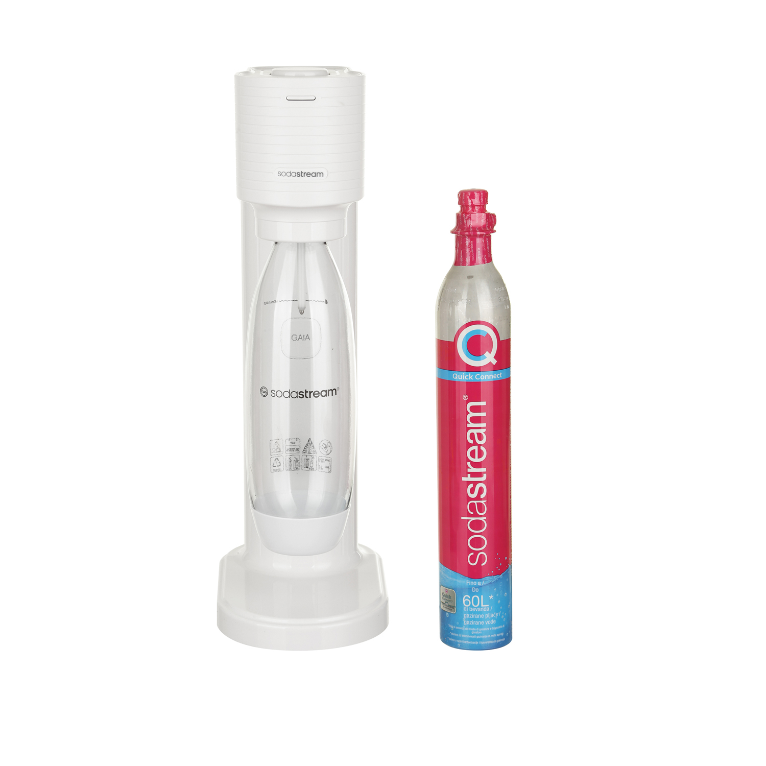 Gasatore acqua Gaia Sodastream bianco