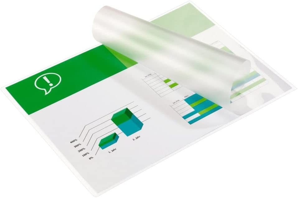 GBC Confezione da 100 portafogli di laminazione lucidi A4 - Alta qualità - Lunga durata - 80 Micron - Trasparente