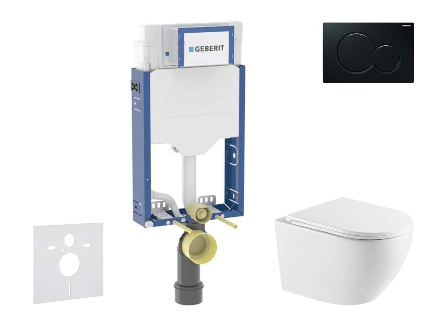 Geberit Combifix - Set Con Modulo Di Installazione, Vaso Wc Oudee E Copriwater Softclose, Placca Di Comando Sigma01, Nero Sani15ca5155 Geberit Combifix - Set Con Modulo Di Installazione, Vaso Wc Oudee E Copriwater Softclose, Placca Di Comando Sigma01, Nero Sani15ca5155