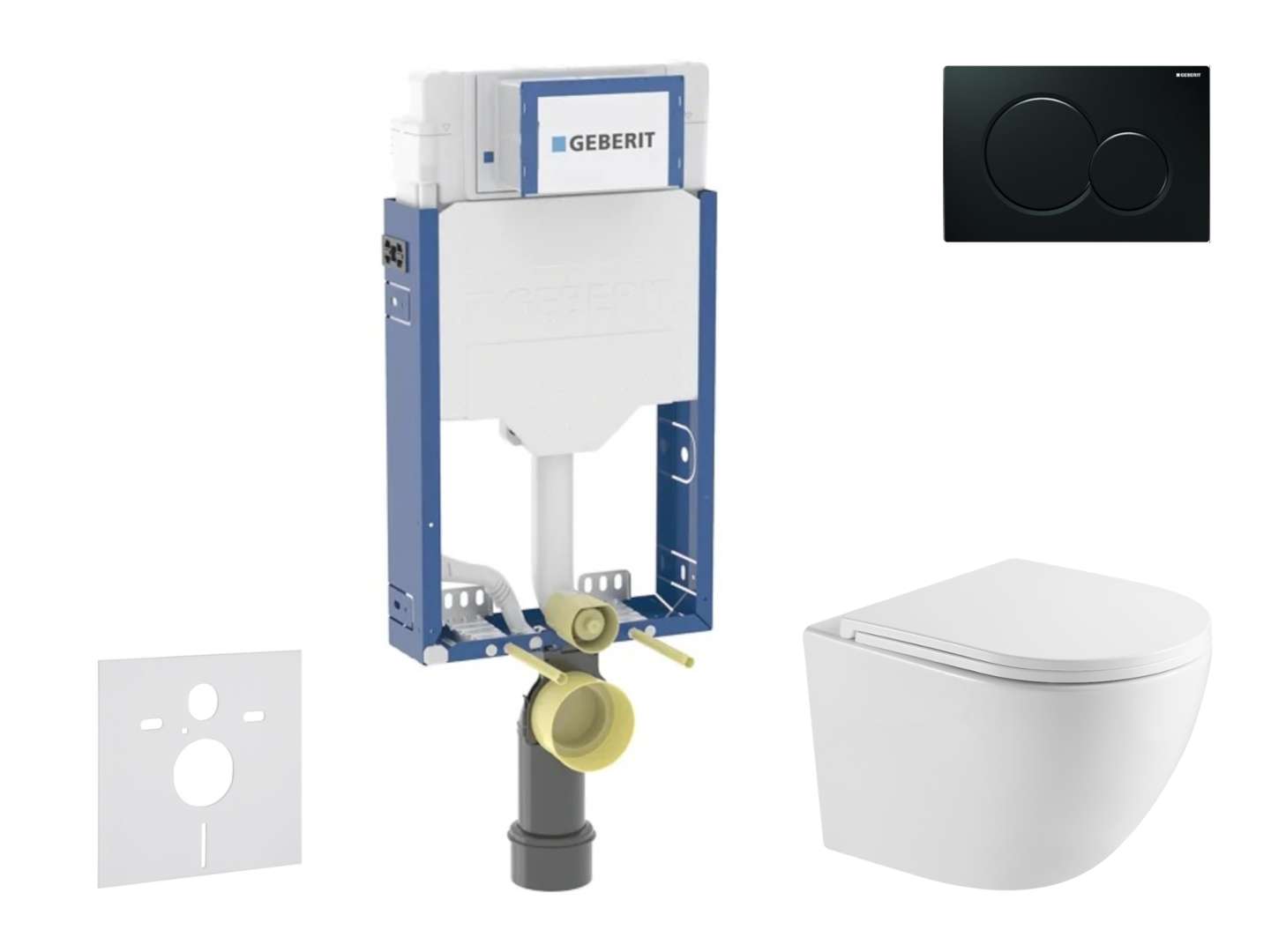 Geberit Combifix - Set Con Modulo Di Installazione, Vaso Wc Oudee E Copriwater Softclose, Placca Di Comando Sigma01, Nero Sani15ca5145 Geberit Combifix - Set Con Modulo Di Installazione, Vaso Wc Oudee E Copriwater Softclose, Placca Di Comando Sigma01, Nero Sani15ca5145
