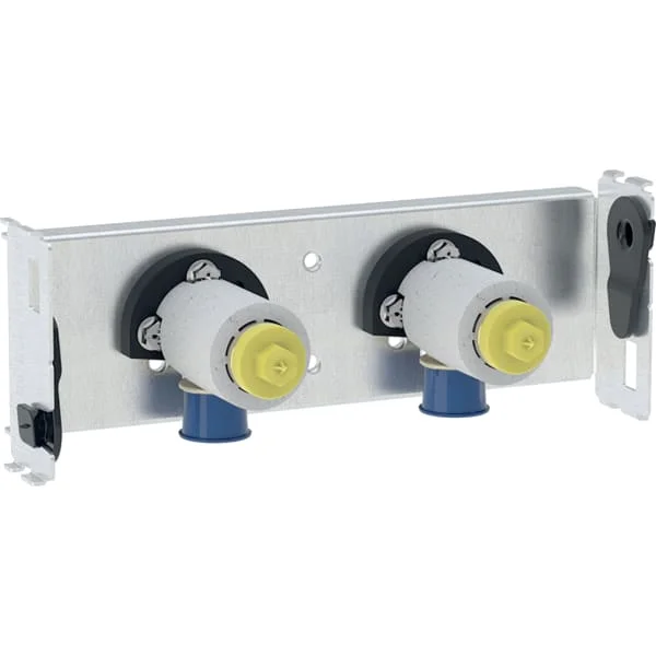 Geberit Gis Traversa Per Rubinetteria A Parete Esterna, 100 Mm, Con Due Allacciamenti Idrici, 461741001
