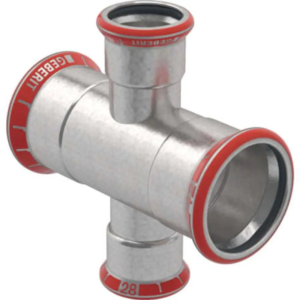 Geberit Mapress Acciaio Al Carbonio Raccordo A Croce Ridotto, Dn 32 / 25, 21120 Geberit Mapress Acciaio Al Carbonio Raccordo A Croce Ridotto, Dn 32 / 25, 21120
