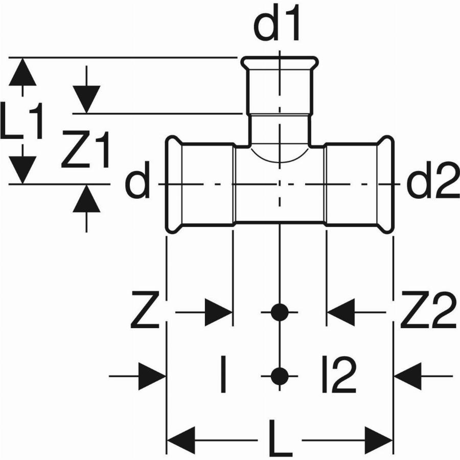 Geberit Mapress Acciaio Al Carbonio Raccordo A T Ridotto, Dn 32 / 25 / 32, Dø 35 Mm, 21215 Geberit Mapress Acciaio Al Carbonio Raccordo A T Ridotto, Dn 32 / 25 / 32, Dø 35 Mm, 21215