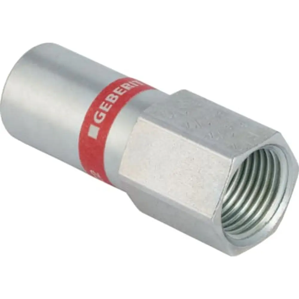 Geberit Mapress Acciaio Al Carbonio Raccordo Con Filetto Femmina Ed Estremità A Innesto, Dn 15, Dø 18 Mm, 21903 Geberit Mapress Acciaio Al Carbonio Raccordo Con Filetto Femmina Ed Estremità A Innesto, Dn 15, Dø 18 Mm, 21903