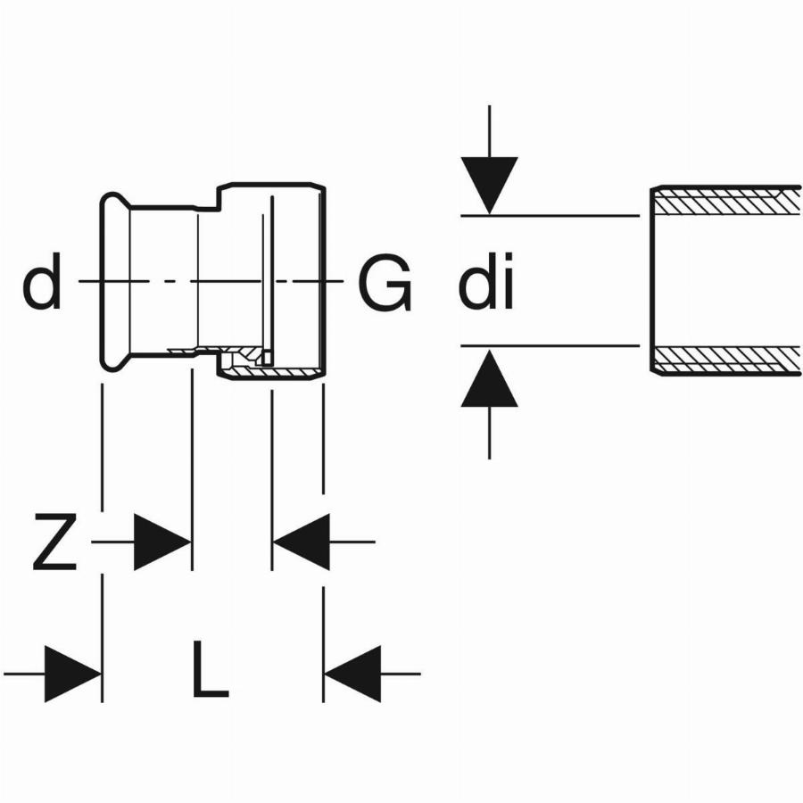Geberit Mapress Acciaio Al Carbonio Transizione Con Dado A Risvolto, Dn 25, Dø 28 Mm, G 1 1/2, 25050 Geberit Mapress Acciaio Al Carbonio Transizione Con Dado A Risvolto, Dn 25, Dø 28 Mm, G 1 1/2, 25050