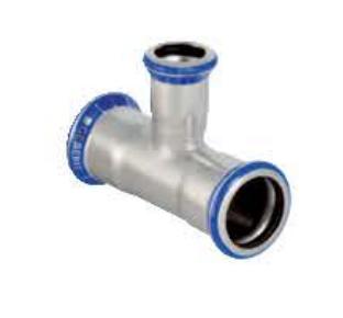 Geberit Mapress Acciaio Inossidabile Raccordo A T Ridotto, Dn 50 / 32 / 50, Dø 54 Mm, 31225