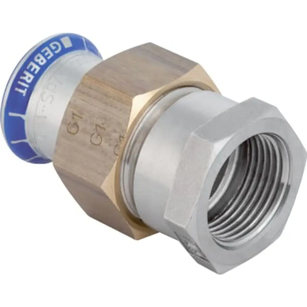 Geberit Mapress Acciaio Inossidabile Raccordo Di Transizione Con Filettatura Interna, Dn 12 / 20, 35301 Geberit Mapress Acciaio Inossidabile Raccordo Di Transizione Con Filettatura Interna, Dn 12 / 20, 35301