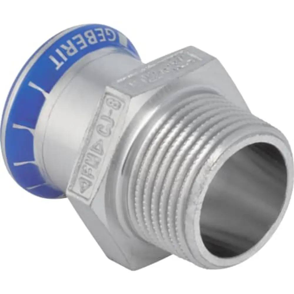 Geberit Mapress Acciaio Inossidabile Transizione Con Filettatura Esterna (privo Di Labs), Dn 25 / 32, Dø 28 Mm, 81718 Geberit Mapress Acciaio Inossidabile Transizione Con Filettatura Esterna (privo Di Labs), Dn 25 / 32, Dø 28 Mm, 81718
