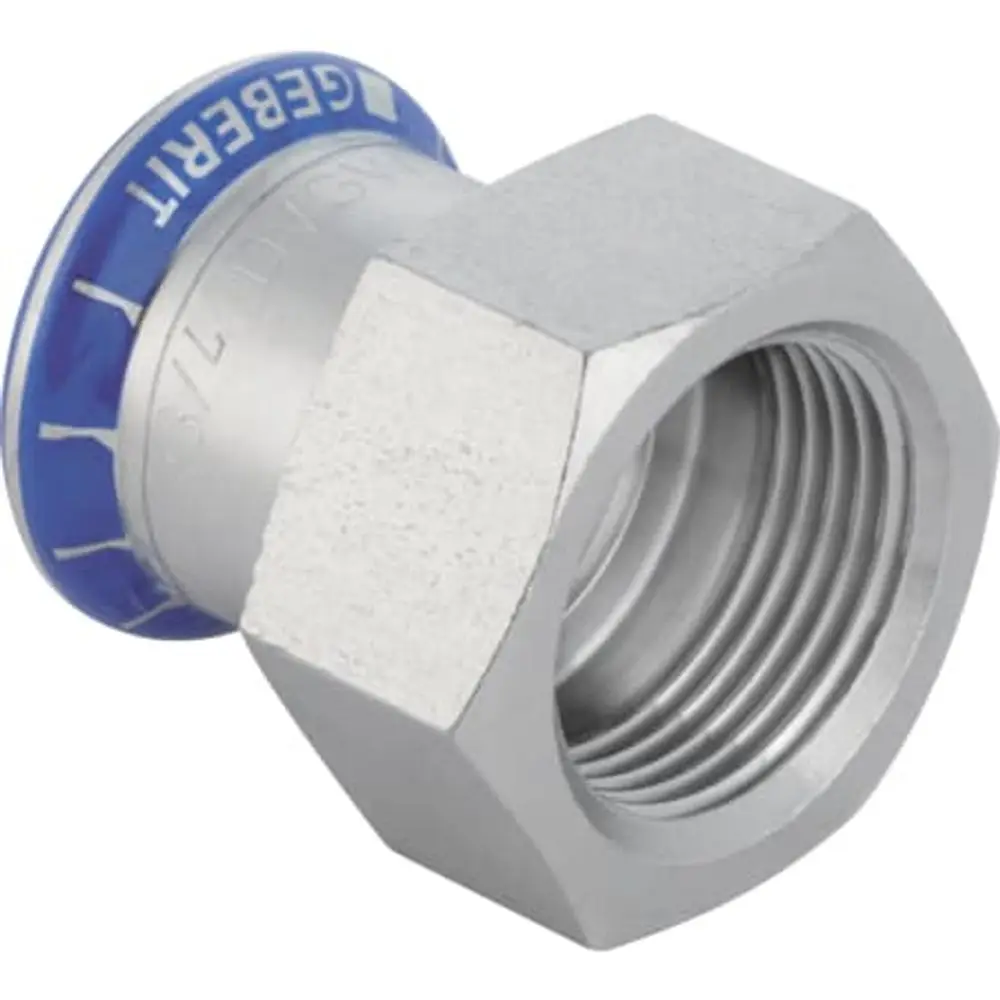 Geberit Mapress Acciaio Inossidabile Transizione Con Filetto Interno, Dn 20 / 25, Dø 22 Mm, 31824
