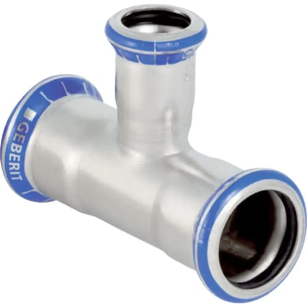 Geberit Mapress Acciaio Inox Raccordo A T Ridotto, Dn 40 / 20 / 32, Dø 42 Mm, 31243