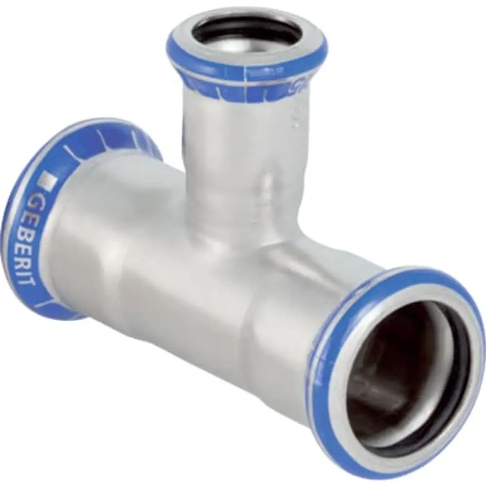 Geberit Mapress Acciaio Inox Raccordo A T Ridotto (esente Da Labs), Dn 32 / 20 / 32, Dø 35 Mm, 81214