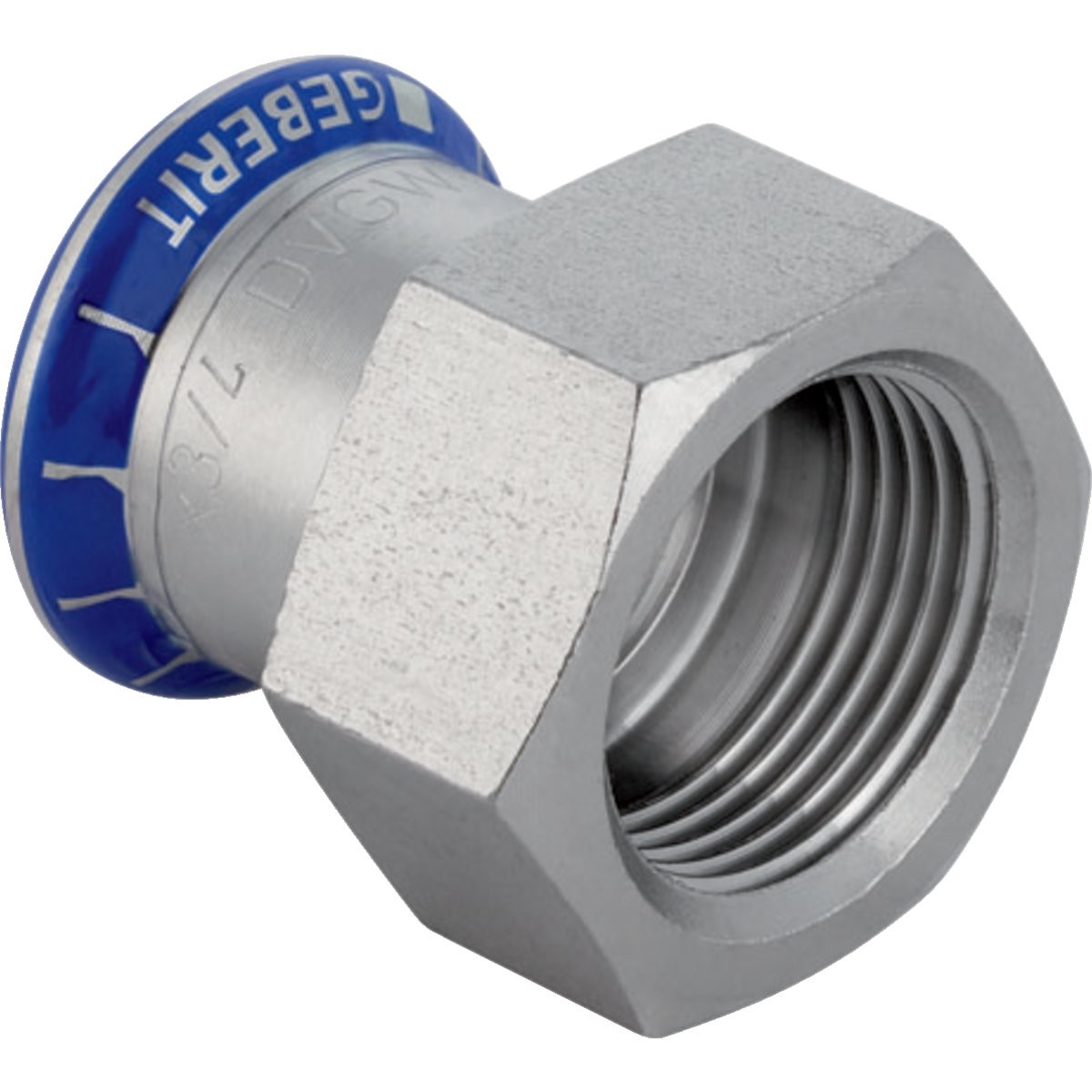 Geberit Mapress Acciaio Inox Raccordo Di Transizione Con Filettatura Interna, Dn 25 / 15, Dø 28 Mm, 31807