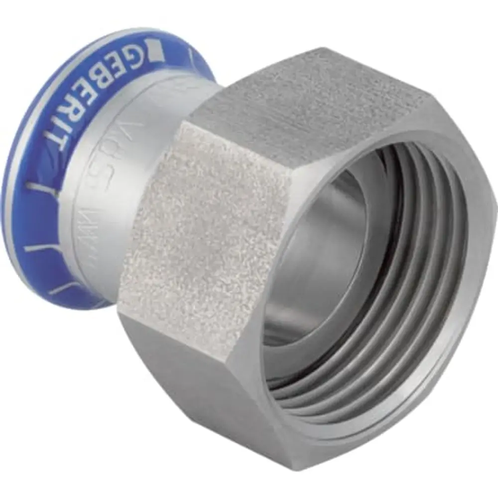 Geberit Mapress Acciaio Inox Raccordo Di Transizione Con Ghiera In Acciaio Crni (privo Di Labs), Dn 12, 85132 Geberit Mapress Acciaio Inox Raccordo Di Transizione Con Ghiera In Acciaio Crni (privo Di Labs), Dn 12, 85132