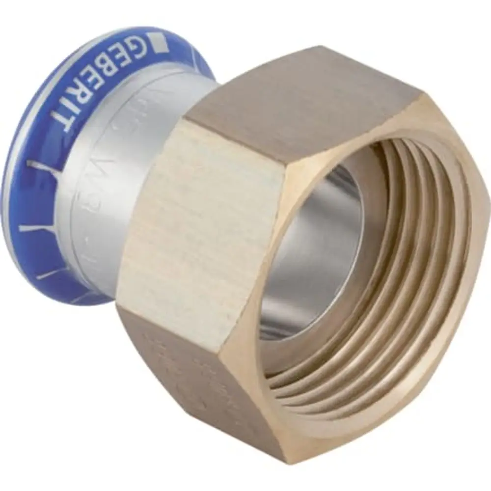 Geberit Mapress Acciaio Inox Transizione Con Ghiera, Dn 25 / 40, Dø 28 Mm, 35047