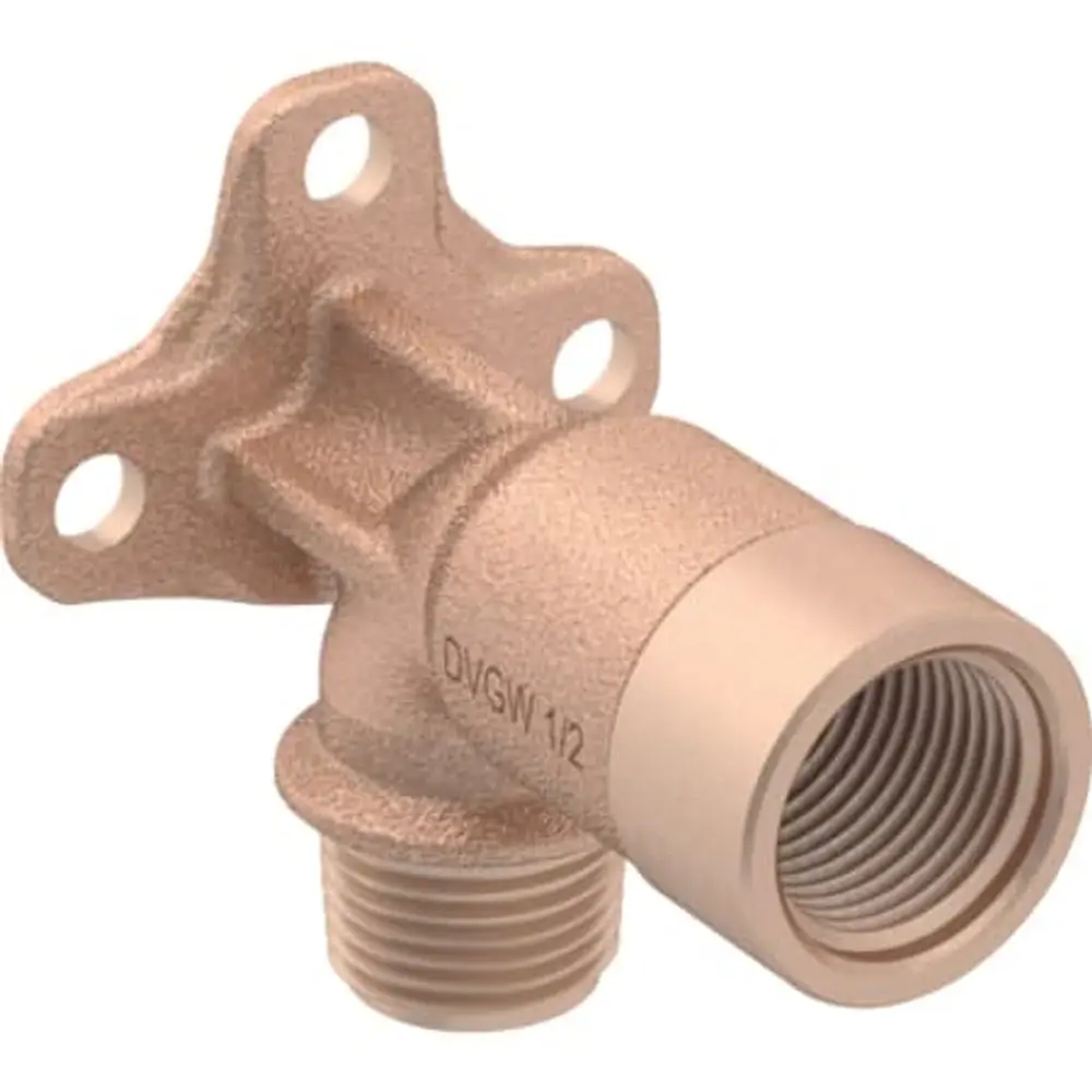 Geberit Mapress Gomito Di Raccordo A 90° Con Filetto Esterno Mf 1/2", Rp 1/2, Lunghezza 5.7, 602.285.00.1