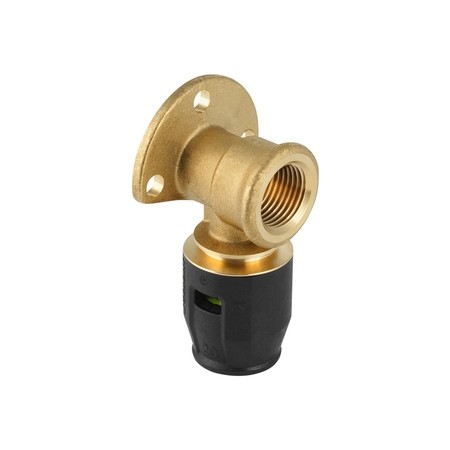 Geberit Pushfit Gomito Con Flangia Ottone Ø16x1/2"f L.36mm - 650.291.00.1