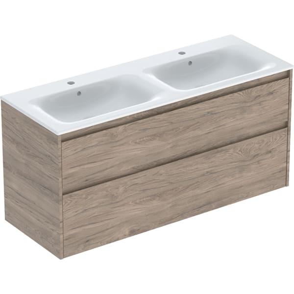 Geberit Renova Plan Ensemble Lavabo Double Meuble Bord Étroit,